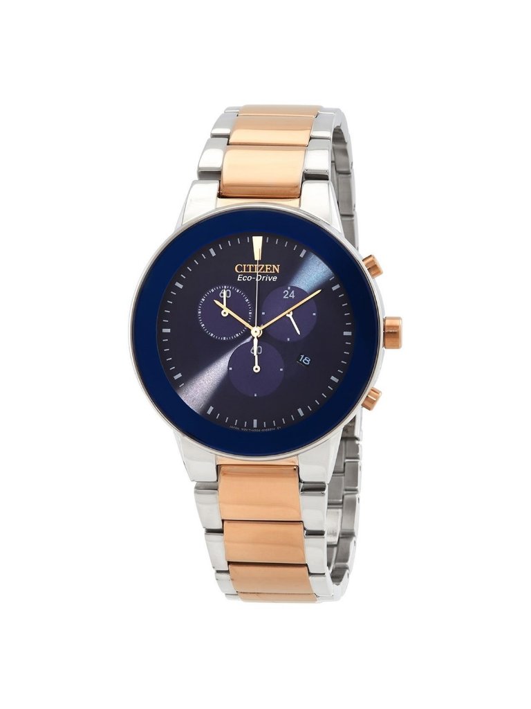Nwt Citizen Chronograph Eco-Drive Blue Dial Men's Watch